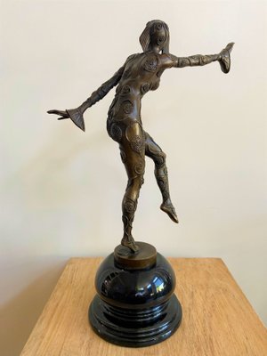 After D H Chiparus, Art Deco Phoenician Dancer, 1920s, Bronze for