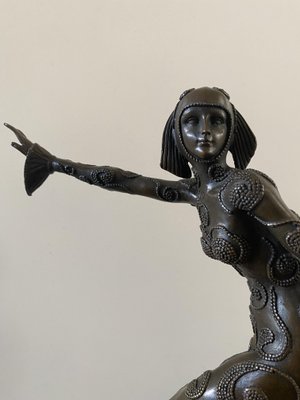 After D H Chiparus, Art Deco Phoenician Dancer, 1920s, Bronze for
