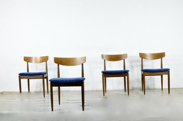 Teak and Aniline Leather Dining Chairs by Ib Kofod Larsen for G