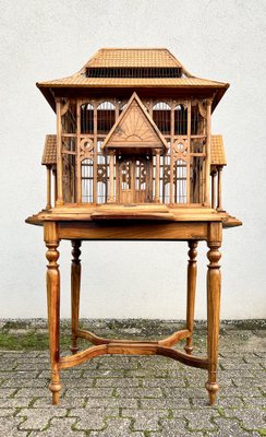 Jouet Ancien : Grande Charrette Cage En Bois Et Métal – Miniature – Sortie De Grenier