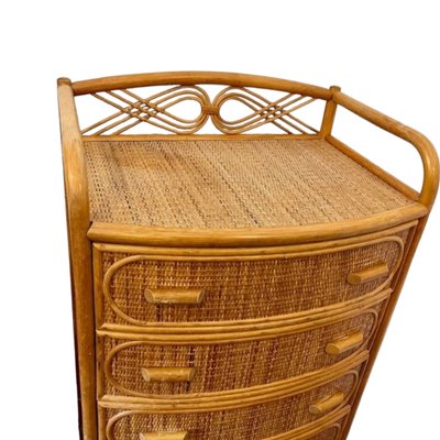 Vintage Bamboo Wood Dresser