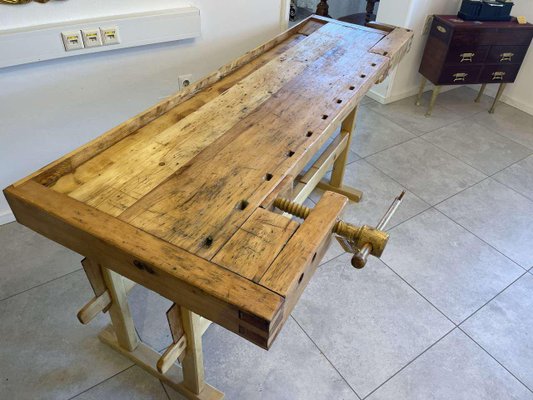 Vintage Workbench in Pine for sale at Pamono
