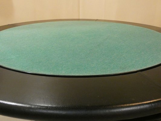 Game Table in Leather and Steel, Italy, 1970s for sale at Pamono