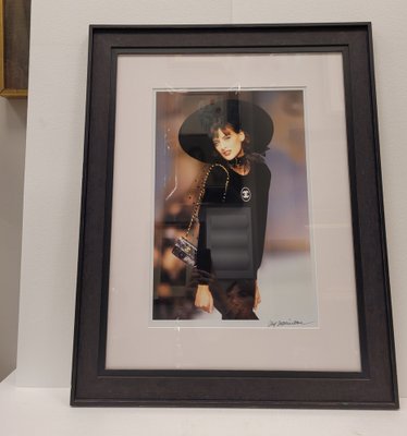 Guy Marineau, Inés de la Fressange, Chanel, 1988, Photographic Print, Framed  for sale at Pamono