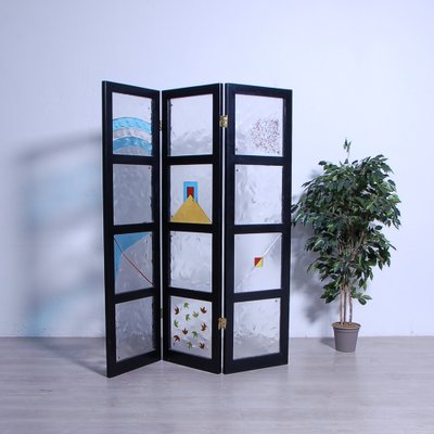 ヴィンテージルームディバイダー Room Divider with 12 Murano Glass Tiles, 1990s for sale at Pamono