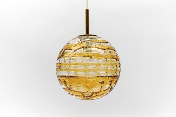 Yellow Murano Glass Ball Pendant Lamp from Doria Leuchten