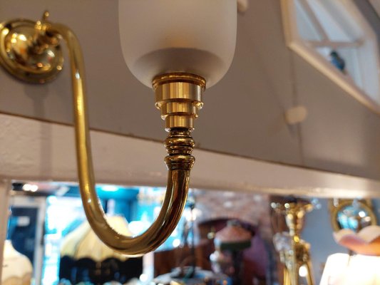 Wall Fitted Gas Lamp in Brass Late 19th Century Early 20th