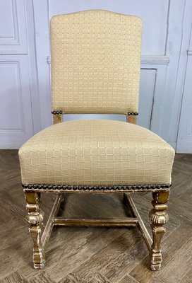 French Louis XIV Style Chairs in Gilt Wood 1860 Set of 8 for