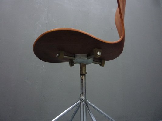 椅子 Arne Jacobsen 3170 Teak FRITZ HANSEN Teak Office Chair by Arne Jacobsen for Fritz Hansen, 1964s