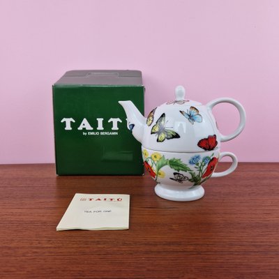 Tea Service Papaveri by Emilio Bergamin for Taitù, Italy, 1990s