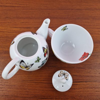 Tea Service Papaveri by Emilio Bergamin for Taitù, Italy, 1990s