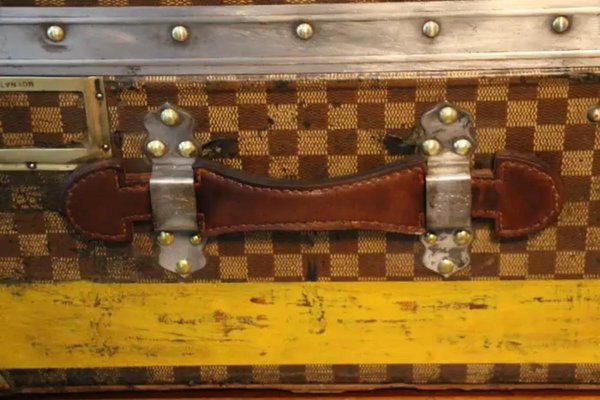 Moynat Trunk with Checkers Pattern, 1920s for sale at Pamono