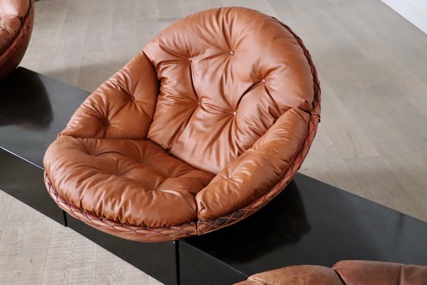Leather on sale papasan chair