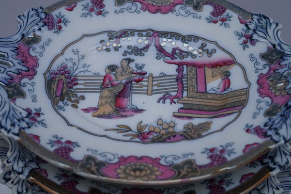 Antique Presentation Plates from Boch Freres Keramis, Set of 6 for