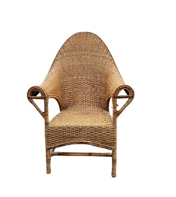 Arts Crafts Wicker Rattan Armchair from Dryad and Co UK 1920s for sale at Pamono