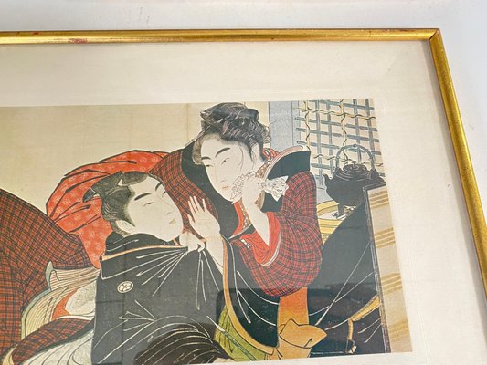 Artista Giapponese, Scene figurative, XX secolo, Stampe, Con cornice, set  di 2