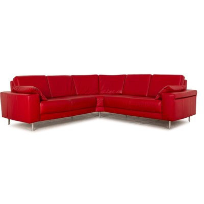 Leather Corner Sofa In Red For At