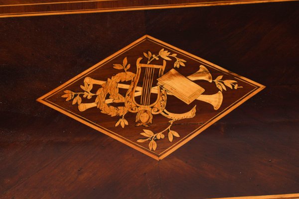 Antique Italian Maggiolini Walnut & Marquetry Cabinet, 18th Century for sale at Pamono