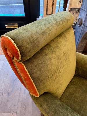 Antique English Victorian Library Armchair, 1880 for sale at