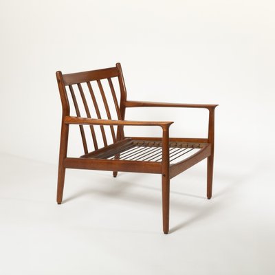・ＥＲＩＫＳＥＮ・１９６９-１９７４・２２cm・  Teak Easy Chairs by Svend Åage Eriksen for Glostrup, 1960s, Set of