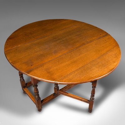 Antique English Gate Leg Dining Table in Oak for sale at Pamono Antique English Gate Leg Dining Table in Oak for sale at Pamono