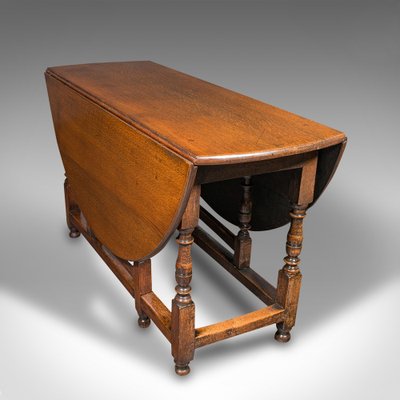 Antique English Gate Leg Dining Table in Oak for sale at Pamono Antique English Gate Leg Dining Table in Oak for sale at Pamono