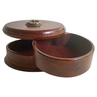 Large Oval Jewelry Box with Internal Compartments, France, 19th