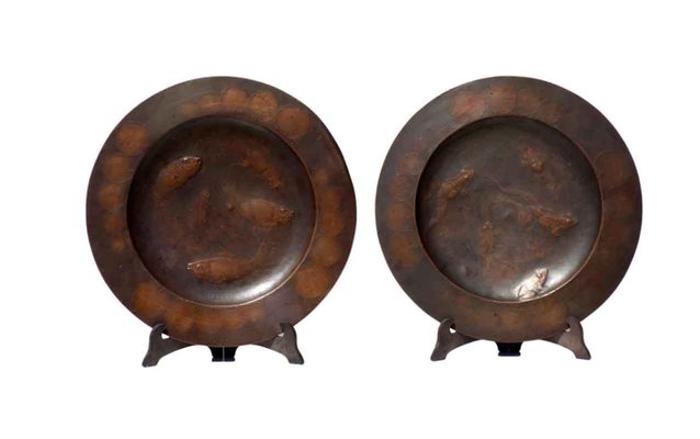 Vintage Hammered Copper Plate