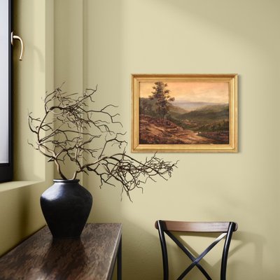 Quadro dipinto su tela 122x72 paesaggio romantico per soggiorno