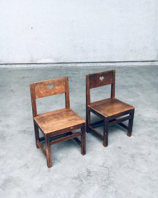 Folk Art Haagsche School Children s Chairs Netherlands 1920s