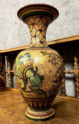 Vaso grande in terracotta dipinto da Montopoli Etruria, Italia in