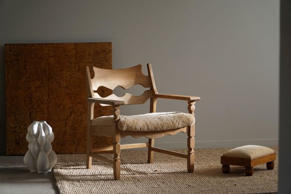 Mid Century Danish Modern Razorblade Armchair attributed to