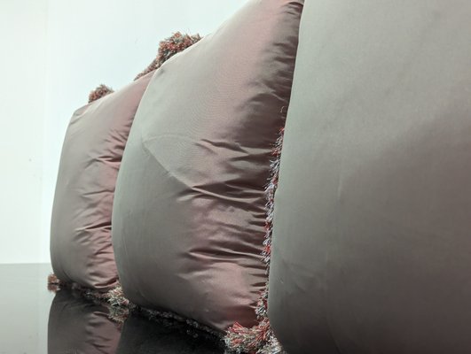 Set di 2 federe decorative personalizzate per cuscino, motivo: tulipani rosa