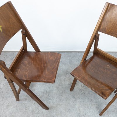 Vintage Folding Chairs from Thonet 1930s Set of 2 for sale at Pamono