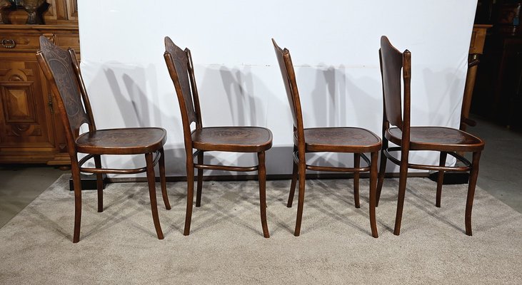 N ° 67 Dining Chairs by Jacob & Josef Kohn, 1900s, Set of 4 for