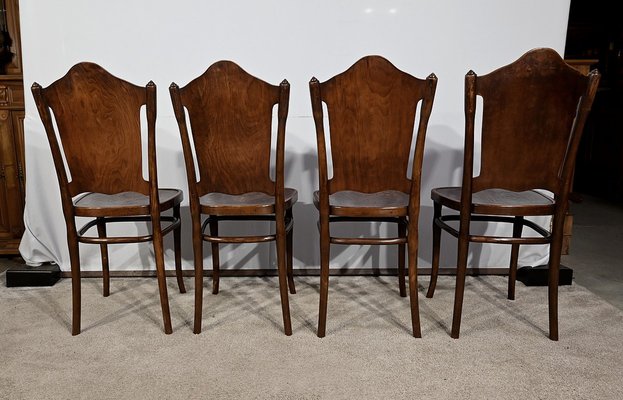 N ° 67 Dining Chairs by Jacob & Josef Kohn, 1900s, Set of 4 for