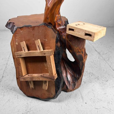 Mid-Century Japanese Wooden Plant Stand, 1960s for sale at Pamono