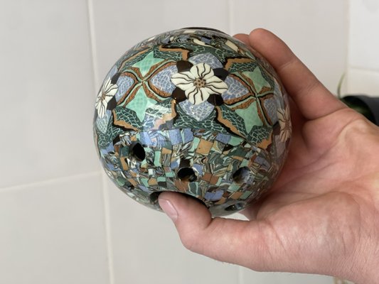 Micro-Mosaic Ceramic Vase by Jean Gerbino for Vallauris, France