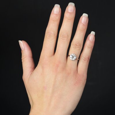 Bague Solitaire Diamant Platine 207 Carats, France en vente sur Pamono
