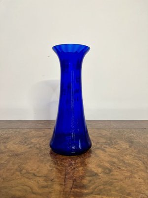 Antike blaue Mary Gregory Glasvase, 1890 bei Pamono kaufen