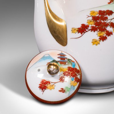 Vintage Japanese 4-Person Tea Set in Ceramic, 1940s, Set of