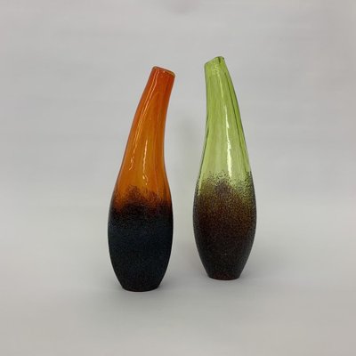Moonlanding Vases by Monica Backstrom for Kosta Boda, Sweden, Set