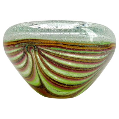 じゅん）独80年代　Erwin Eisch　ヴィンテージ・フラワーベース Studio Bubble Glass Bowl by Erwin Eisch for Eich Frauenau