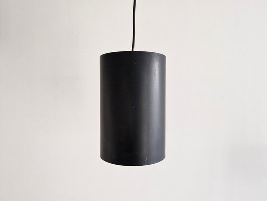 Matte black cylinder pendant light deals
