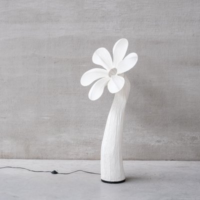 White flower floor sale lamp