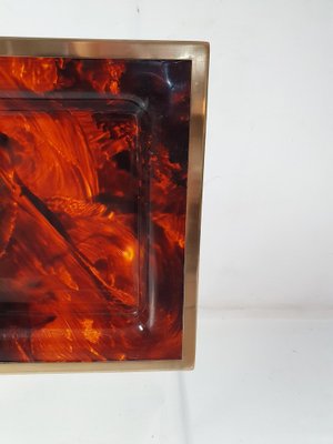 Vassoio rettangolare XL 54x42xh3.3 cm AQUA Rosso Trasparente | Guzzini | : vassoi da