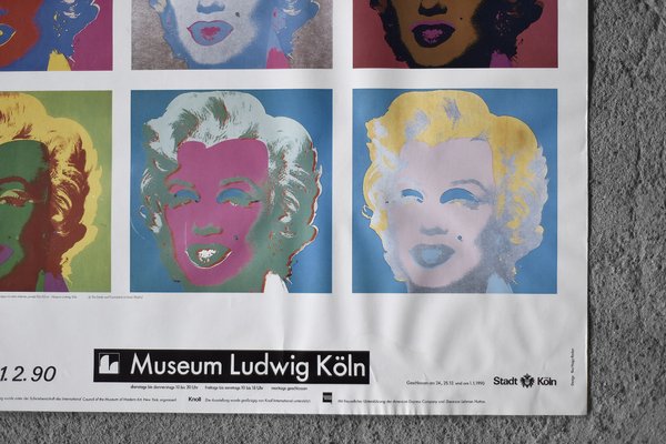 Original Andy Warhol Marilyn Monroe Exhibition Poster by Ros Nagy