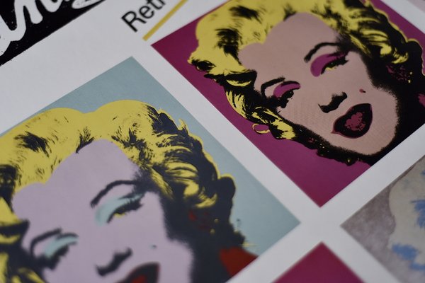 Original Andy Warhol Marilyn Monroe Exhibition Poster by Ros Nagy