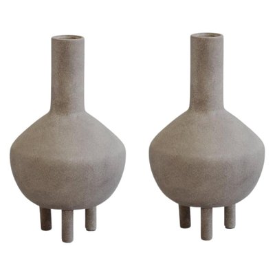 Taupe Duck Vase by 101 Copenhagen, Set of 2 for sale at Pamono