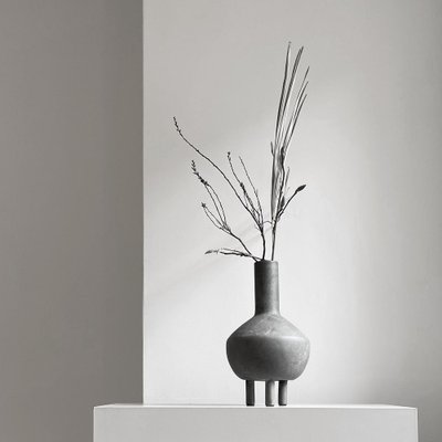 Dark Grey Duck Vase by 101 Copenhagen, Set of 2 for sale at Pamono